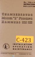 Chambersburg-Chambersburg J-2, Board Drop Hammers, Maintenance Instructions Manual Year 1950-Board Drop-J-2-04